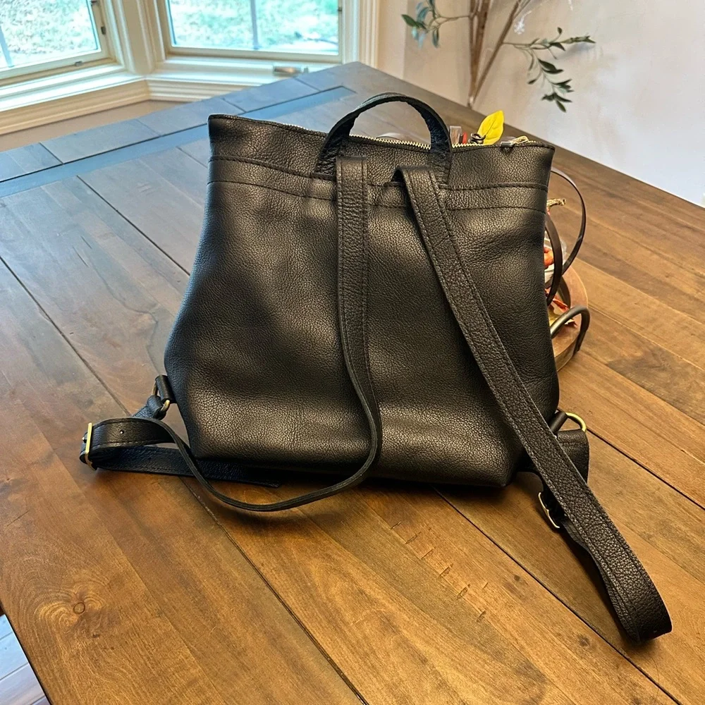 PLG - Classic Tote Backpack - Pebbled Black - Picture 3 of 5